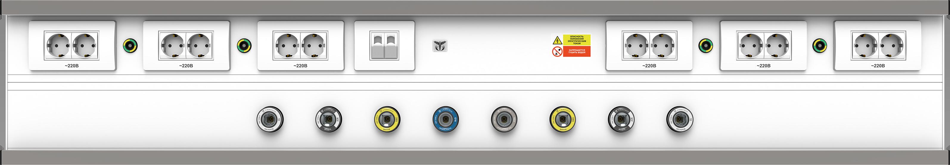 Настенная консоль медицинского газоснабжения Кадуцей CN3-2
