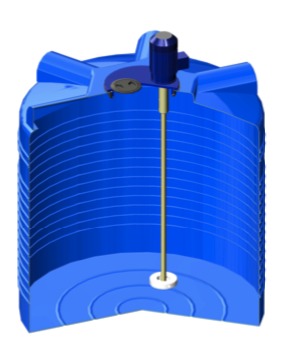 Емкость ЭВЛ (V)1000 с турбинной мешалкой