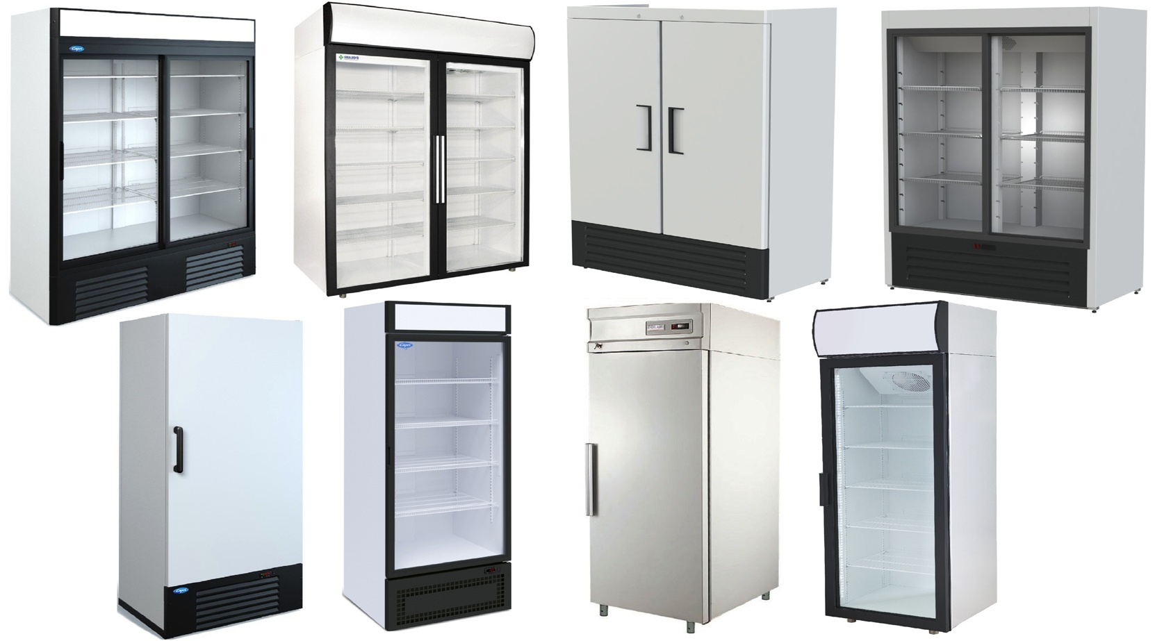 Холодильные шкафы, горки, морозильная камера