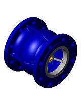 Tecofi CC3241 Клапан обратный осевой донный фланцевый корпус латунь, диск чугун, PN16