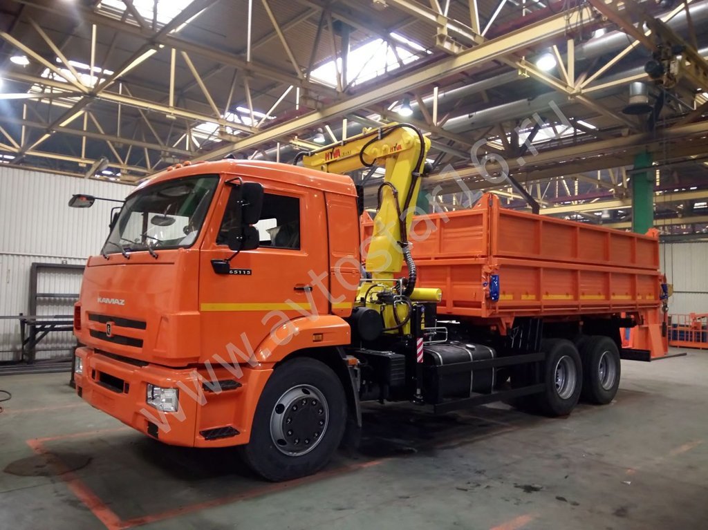 Самасвал с КМУ HYVA HV147E3 на шасси КАМАЗ 65115