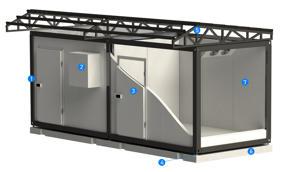 Модульная сборно-разборная холодильная камера