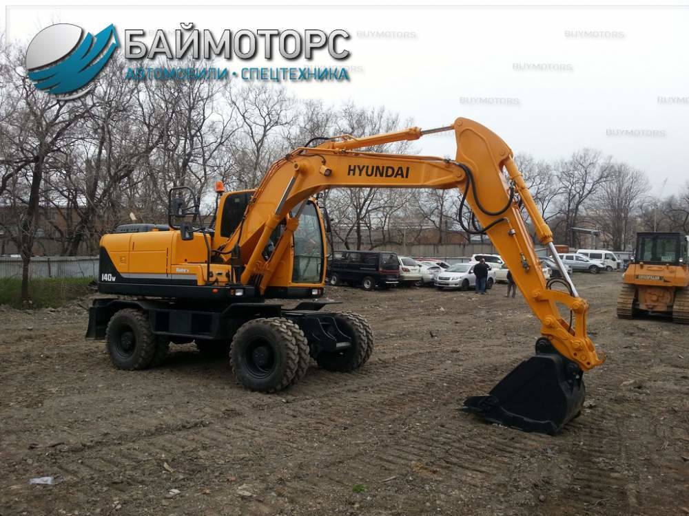 Экскаватор колесный Hyundai r140w 2012г