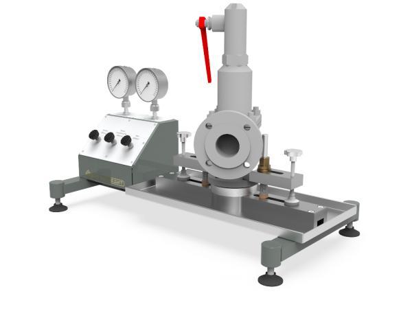 СТЕНД ДЛЯ ИСПЫТАНИЙ И НАСТРОЙКИ ПРЕДОХРАНИТЕЛЬНЫХ КЛАПАНОВ DN, мм 15...100 ПОБЕДИТ-С-1-100-5