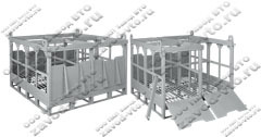 Паллета (контейнер) для 36-ти газовых баллонов ПБП-02