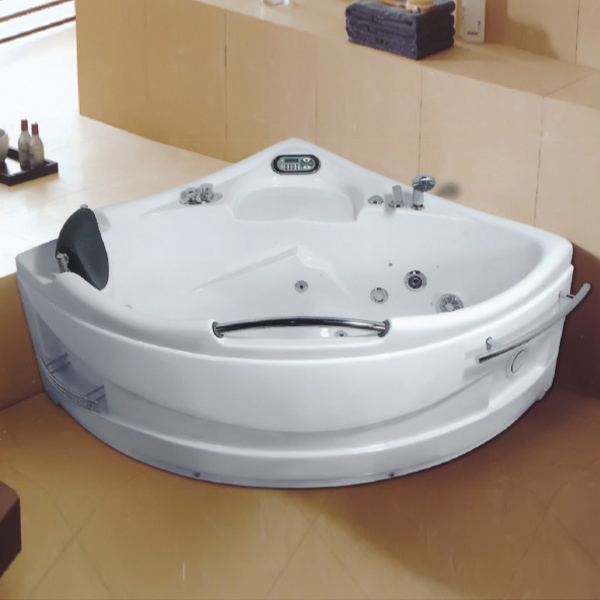 Sector Shaped Massage Masssage Bathtub With Armrest-LX-219