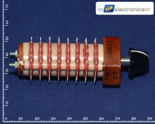 Переключатель галетный высокочастотный малогабаритный П2Г3-5П8Н