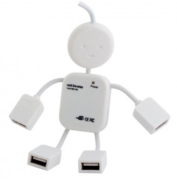 Хаб 4 порта USB 2.0 PC PET Human