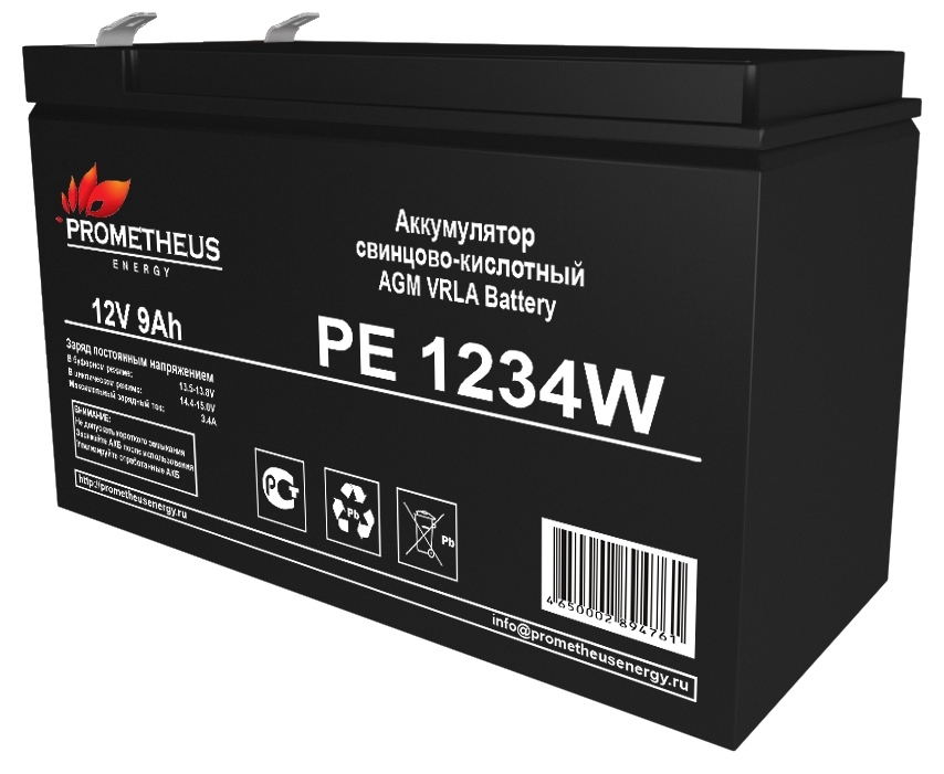 Аккумуляторная батарея Prometheus energy PE 1234W 9Ah 12V AGM