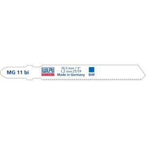 Пилка по металлу mg 11 bi (5 шт; 76.5х7.8х1 мм; 55 мм; 21 tpi; bim) wilpu 255100005