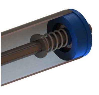 Ролик конвейерный подпружиненный/Ось трубка (круг). Ролик конвейерный подпружиненный/Ось трубка (круг).