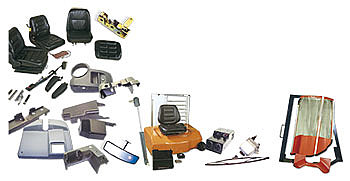 Кабины, сиденья и крышки капотов Кабины, сиденья и крышки капотов