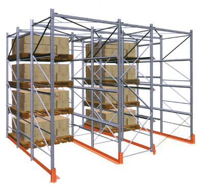 Паллетные глубинные (Набивные, Drive-in) стеллажи Паллетные глубинные (Набивные, Drive-in) стеллажи