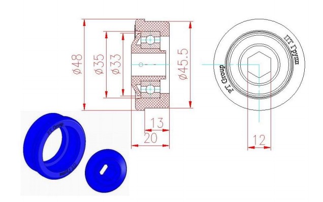 Компоненты подшипникового узла для ролика Компоненты подшипникового узла для ролика