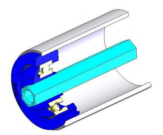 Ролик конвейерный/Ось шестигранник. Ролик конвейерный/Ось шестигранник.